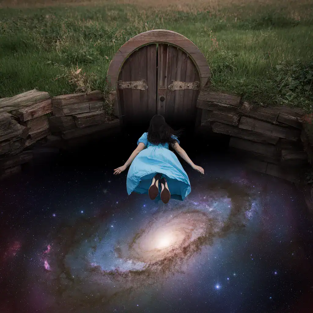 alice in wonderland style rabbit hole