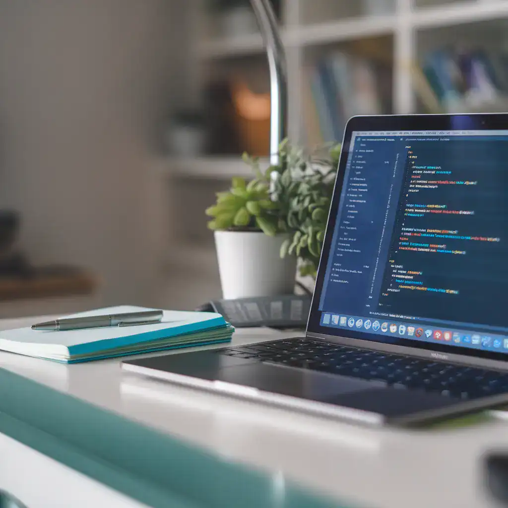 laptop with code
